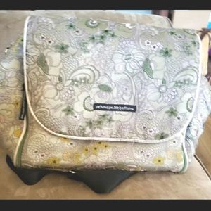 Pickle Petunia Bottom Diaper Bag w NEW Changing Pad